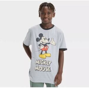 Walt Disney World Kids Official ringer Ringer Mickey Mouse T-shirt Boys S NWT